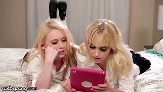 Chloe Cherry és koleszos csaja lesbi kísérletezésre adja fejét