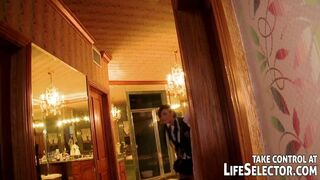Finom kaland a Life Selector világában: Vad fősulis lányok legelső élményei Isis Taylorral és barátnőivel anális édeshármasban